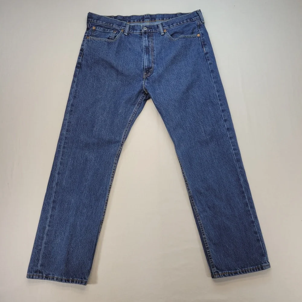 Levi's‎ 505 Jeans Mens 38x30 Blue Regular Straight Medium Wash Denim
